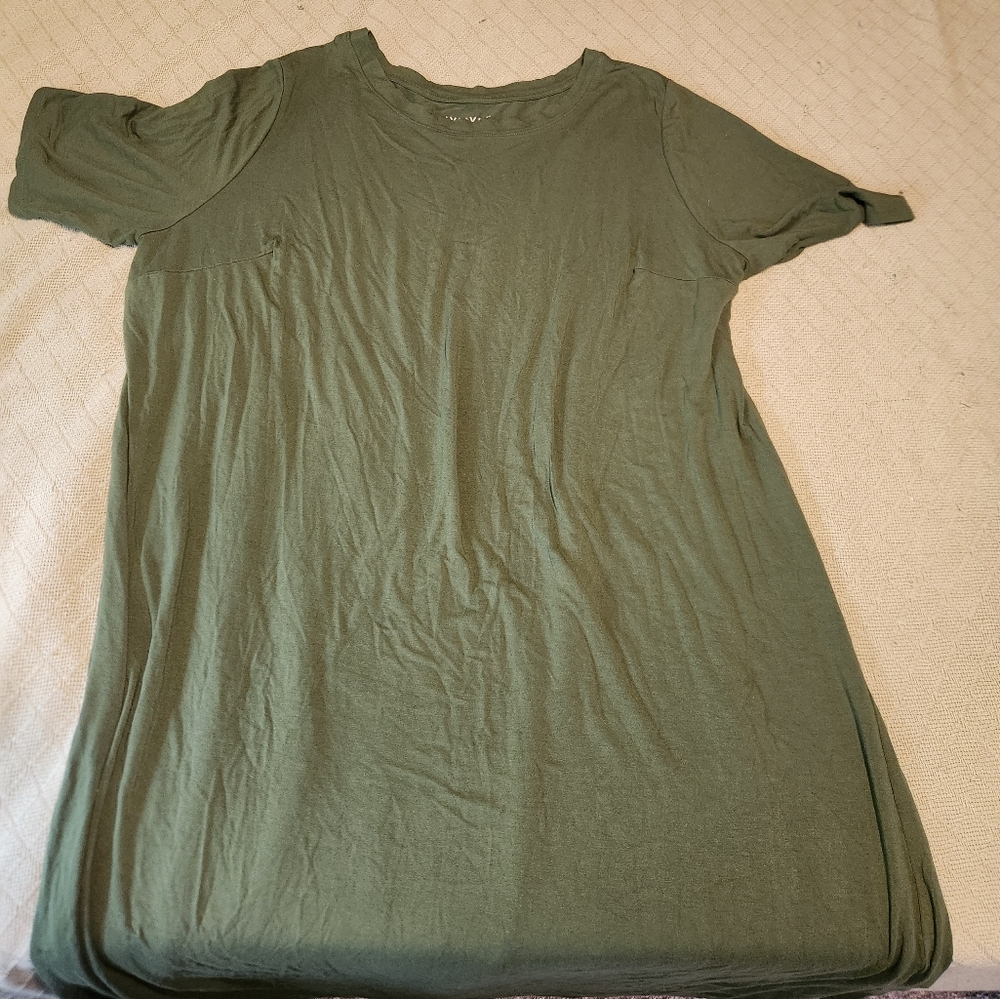 Ava & Viv Forest Green Split Maxi